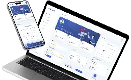 Telefon i laptop z wyświetlonym panelem systemu